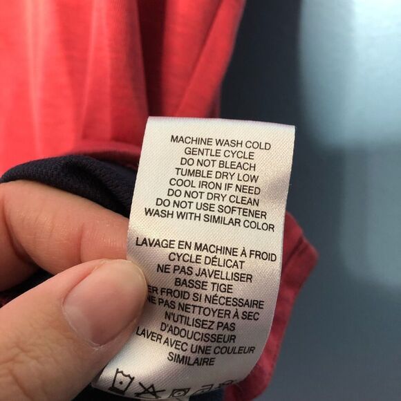 Travis Mathew Shirt Mens Large Red Polo Casual Golf Stretch Embroidered Flag - Picture 7 of 11